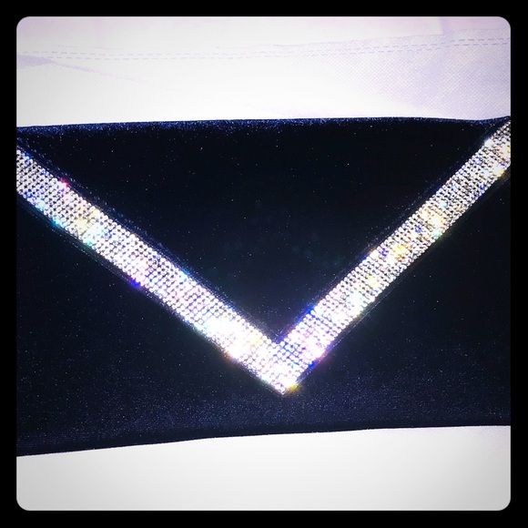 Josph D’arezzo Handbags - Beautiful Blue Studded Clutch Bag 👜&Gold Strap😍